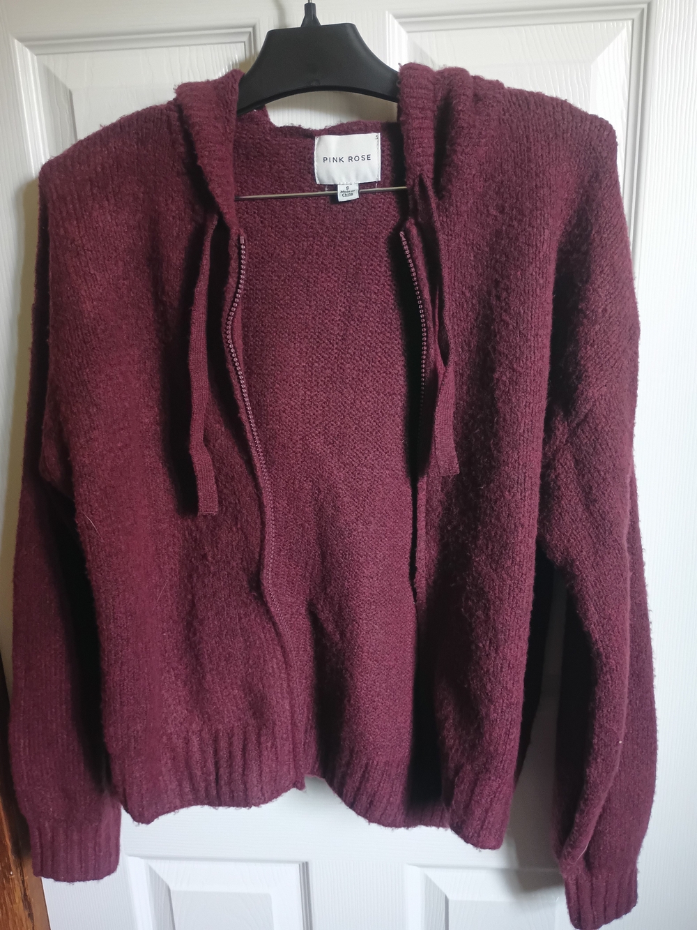Pink Rose Women's  Zip-Up Hooded Sweater